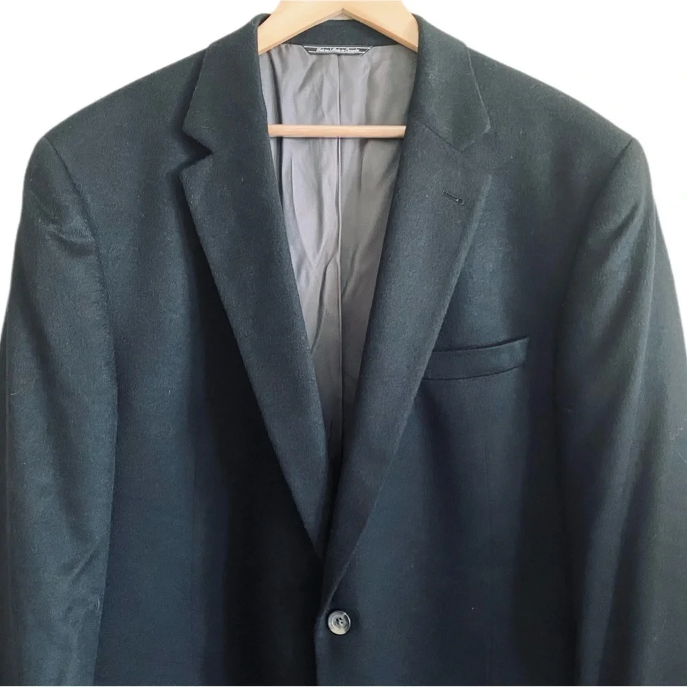 BLACK BROWN 1826 LORD & TAYLOR 100% Cashmere Black Men’s Blazer Suit Jacket 48L